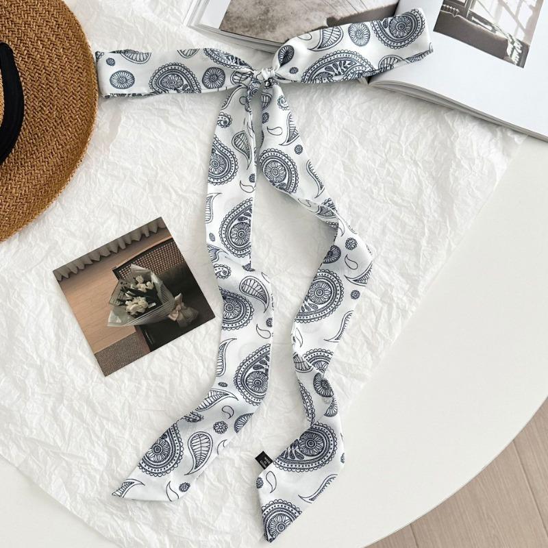 Шелковый шарф-полоска новая мода серия «цветок кешью» шарф из искусственного шелка головной платок повязка на голову шарф для защиты шеи декоративный пояс