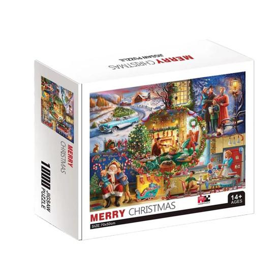 1000 шт./набор рождественских пазлов рождественская елка Санта-Клаус головоломка украшение для детей взрослых образовательные