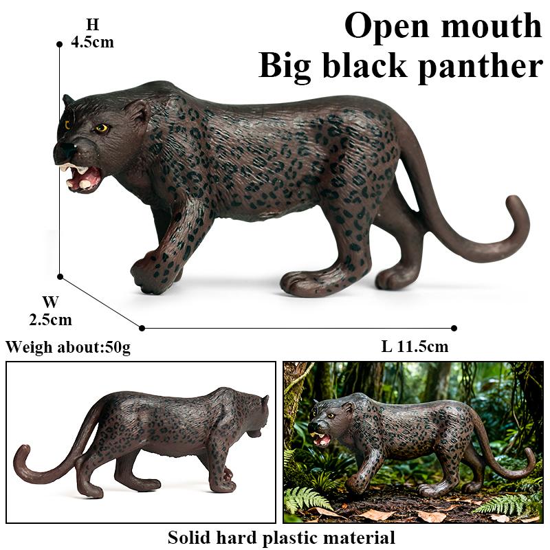 Oenux Симуляция африканских диких животных Свирепый гепард Снежный барс Ягуар Фигурки Фигурки ПВХ Модель Развивающие Детские Игрушки