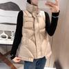 Women Autumn Winter Soild Thicken New Outwear Waistcoat Cotton Padded Stand Collar Sleeveless Jacket Coat Vest