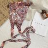 Multicolor Triangular Scarf Multi-functional Belt Fashion Cashew Flower Waist Wrap  Women