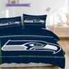 Постельное белье с узором Seattle Seahawks Комплект одеял Покрывало Наволочка Домашний Декор Подарок на День Рождения (1 пододеяльник + 2 наволочки, без наполнителя)