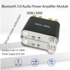 Мини-усилитель TPA3116D2 Bluetooth 5.0, 50 Вт×2, DC 9-24 В, класс D, стерео аудиомодуль с USB и AUX входами