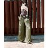 Spring and Summer Women's Clothing Elastic Waist High Waist Wide Leg Casual Pants 8741020 8372349 9929149