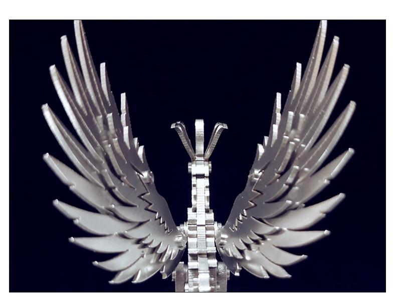 Phoenix Vermilion Bird 3D Metal Puzzle: High-Difficulty Mechanical Model for Adults