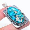 Spiny Oyster Gemstone Handmade 925 Sterling Silver Jewelry Pendant 2.48" P5n74