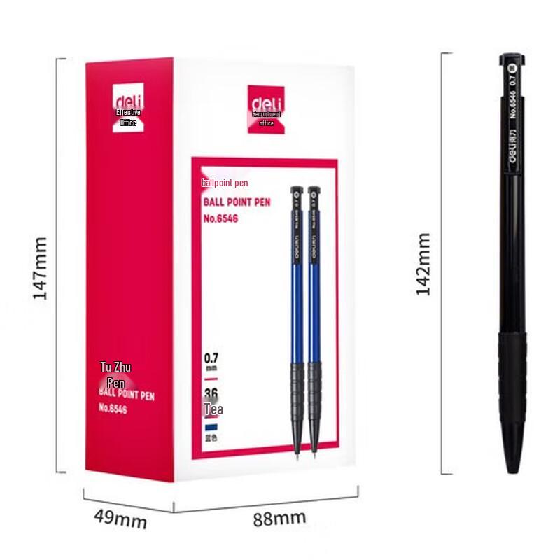 Deli 6546 Ret retractable Ballpoint Pen
