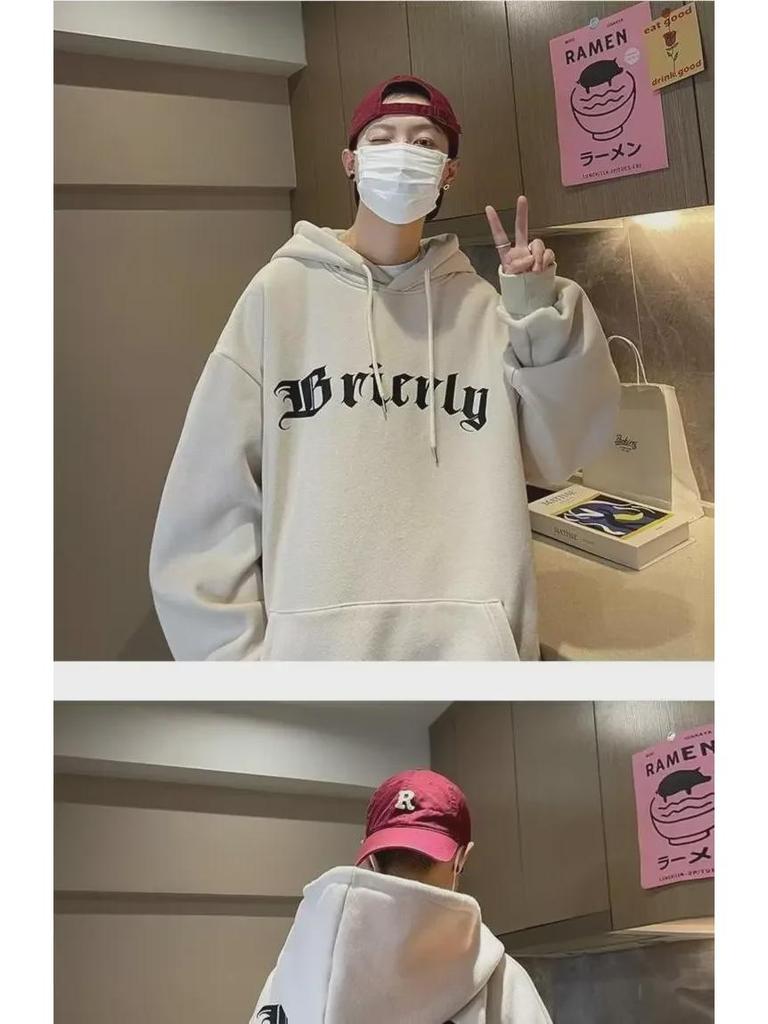 Модная толстовка с капюшоном High Street Cross на осень/зиму — унисекс, свободный крой, стильный принт