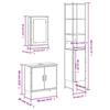 VidaXL Ensemble De Meubles De Salle De Bain 3 Pcs Chêne Fumé, Armoire De Salle De Bain, Armoire De Bain, Meuble-lavabo De 3214802