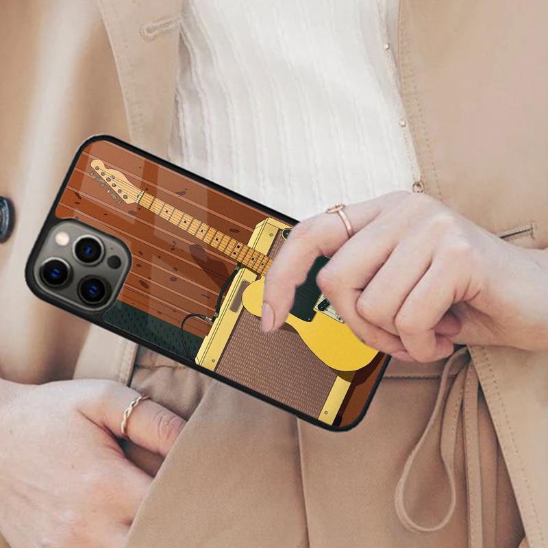 Music Electric Guitar Magnetic Phone Case For APPLE iPhone 17 Air 16 14 13 12 Pro Max 15 Plus Wireless Charge With MagSafe Cover