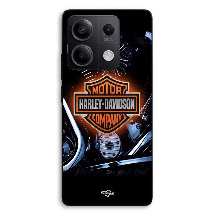 Coque de téléphone - MANIACASE - Xiaomi Redmi Note 13 5G - Silicone TPU - Noir - Harley Davidson Logo