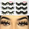 Thick Long Dramatic Wispy Cross Eye Lashes Extension False Eyelashes 25mm Lashes 3D Soft Mink Hair