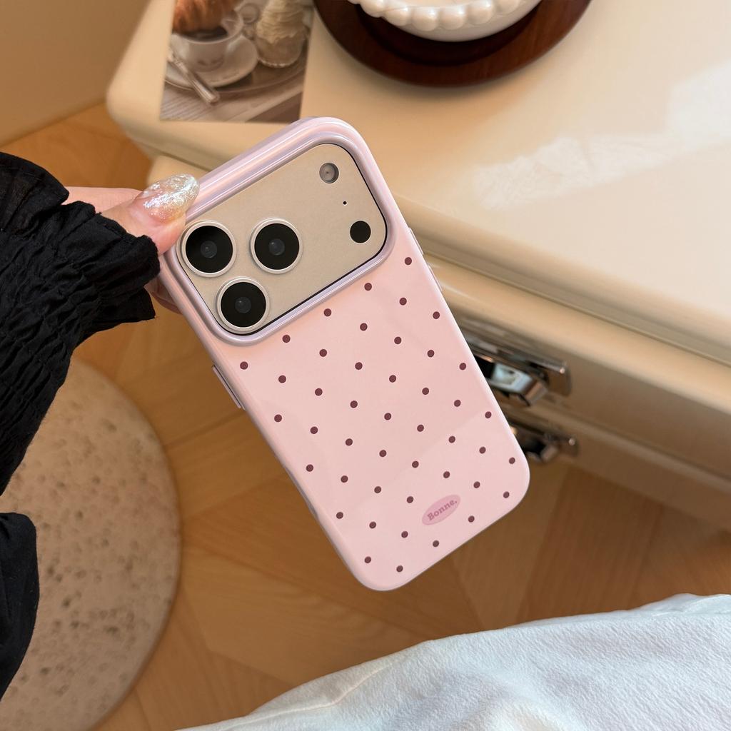 Чехол для телефона Dopamine Polka Dot Apple 17 Pro, Защита от падения для iPhone 16, 15 Персонализированный Color Blocking, 14 Мягкий, 13 Совместимый чехол для телефона Apple