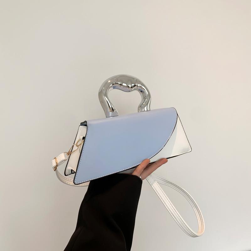 Сочетание цветов новая модная текстура 225 контрастных цветов весенняя повседневная простая сумка-мессенджер металлическая портативная маленькая квадратная сумка женская