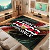 VfB Stuttgart Football Print Crystal Velvet Rug, Comfortable Water Absorbent Non Slip Indoor Floor Carpet