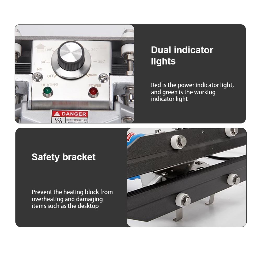 Электрическая запаечная машина Портативный ручной пресс Упаковочная машина Термосварочный запайщик для алюминиевой фольги, пакетов из крафт-бумаги