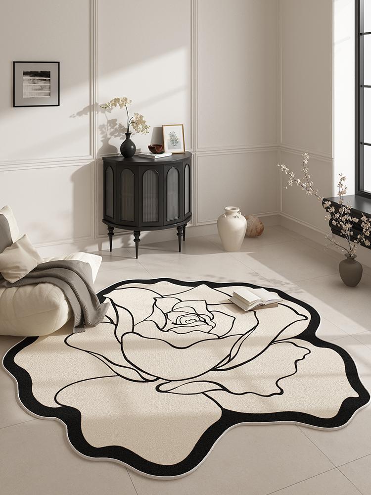 Modern Style Living Room Decoration Soft Carpet Flower Pattern Rugs for Bedroom Washable Cloakroom Floor Mat Anti-slip Study Rug
