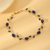 Vintage Vine Gemstone Patchwork Bracelet for Women Luxurious Colorful Niche Design Buckle Bracelet French country-style exquisite accessories for