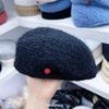 Осень Зима Новый Корейский Однотонный Ретро Вязаный Берет Женский Повседневный Для Поездок Личность Универсальная Шляпа Художника