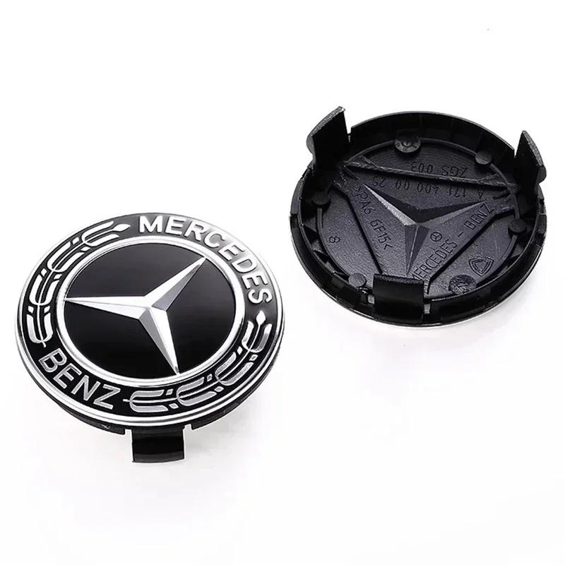 Автомобильная наклейка Для Mercedes Benz 4 шт. Для Mercedes benz Колпачки ступиц колес автомобиля Значок Для W204 W203 W205 W124 W221 C E S GL
