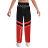 Girls Shiny Rhinestone Flared Pants Elastic Waistband Color Block Bell Bottom Gymnastics Costume