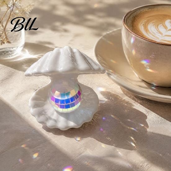 Shiny Disco Party Decoration Snail Figurine, Retro 70s Ball Table Statue, 3D Unique Gift for Her Glitter Mirror Ornament Home Office Desktop