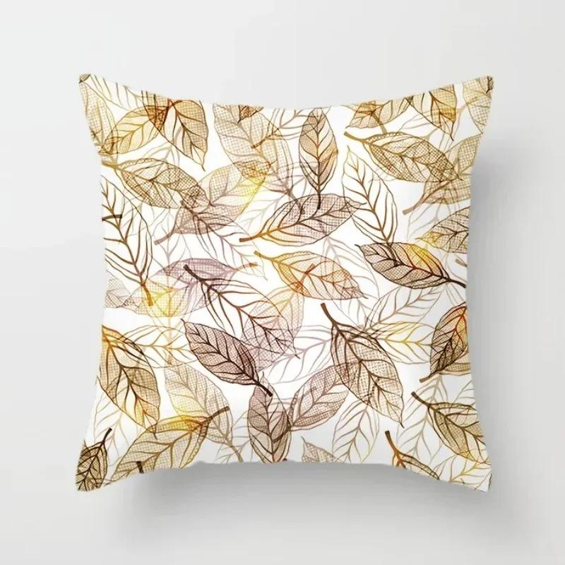 Декор для дома Золотой Цветок Лист Наволочка Накидка на подушку Подходит для дивана кресла Наволочка