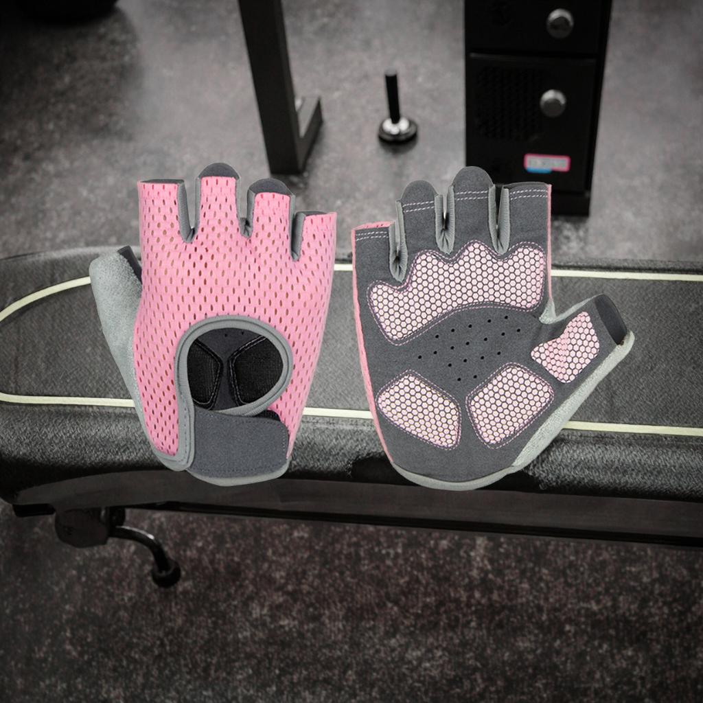 Unisex Half-Finger Fitness Gloves Neoprene Leather with Spandex Waterproof Breathable Hand Grips for Gym Training Bodybuilding