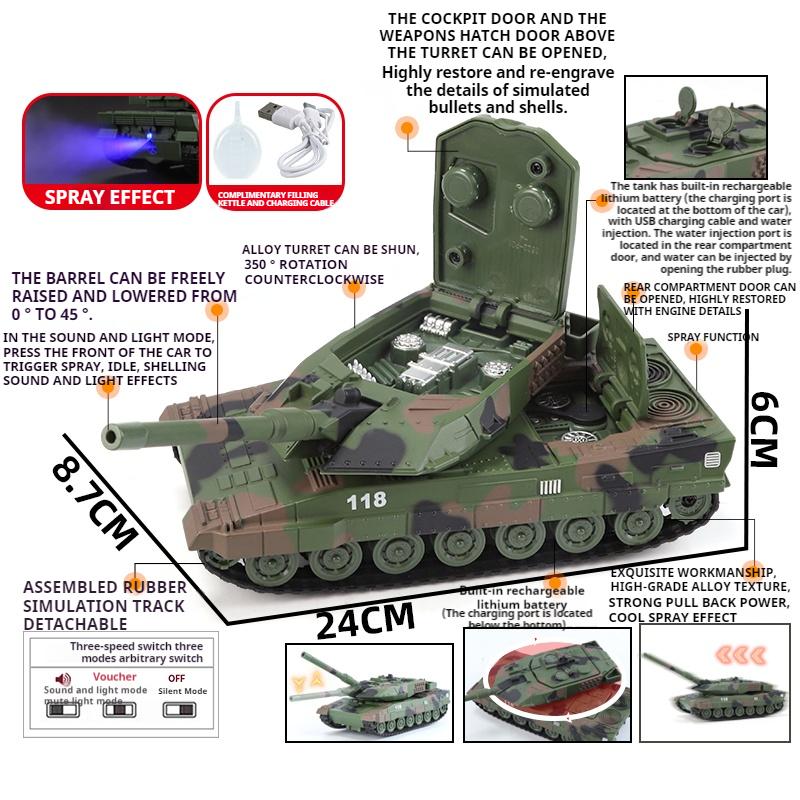 Основной боевой танк Leopard 2 Сплав Литье под давлением Модель Танка Распыление Мир Танков Боевая машина пехоты Военный Трактор Артиллерия Мальчик