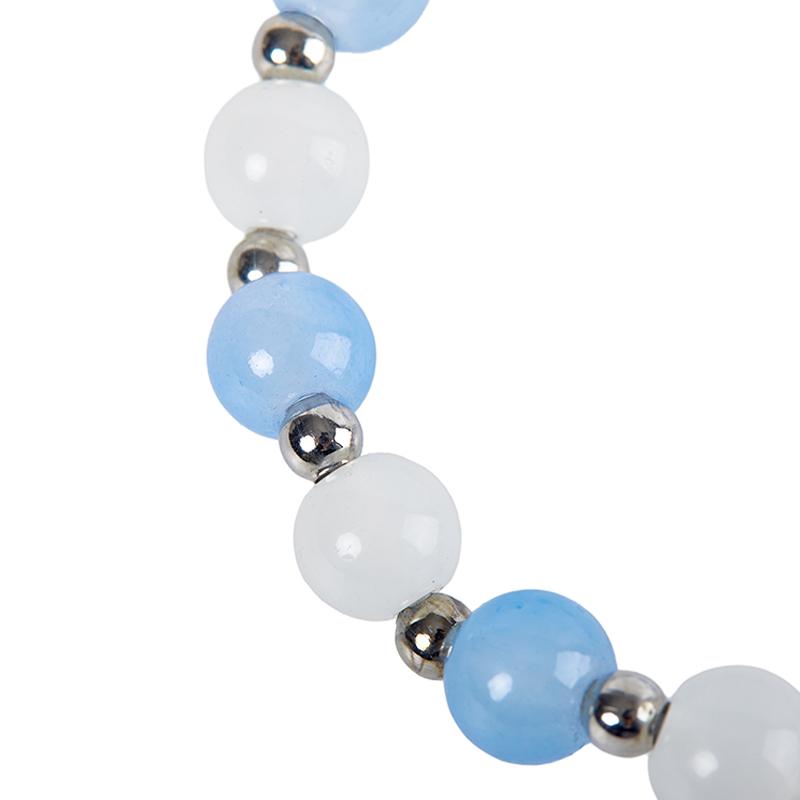 Rabbit Pendant Opal Beaded Bracelet Ins Aqua Blue Moonstone Hand String Chain For Girlfriend Couple'S Gifts Jewelry