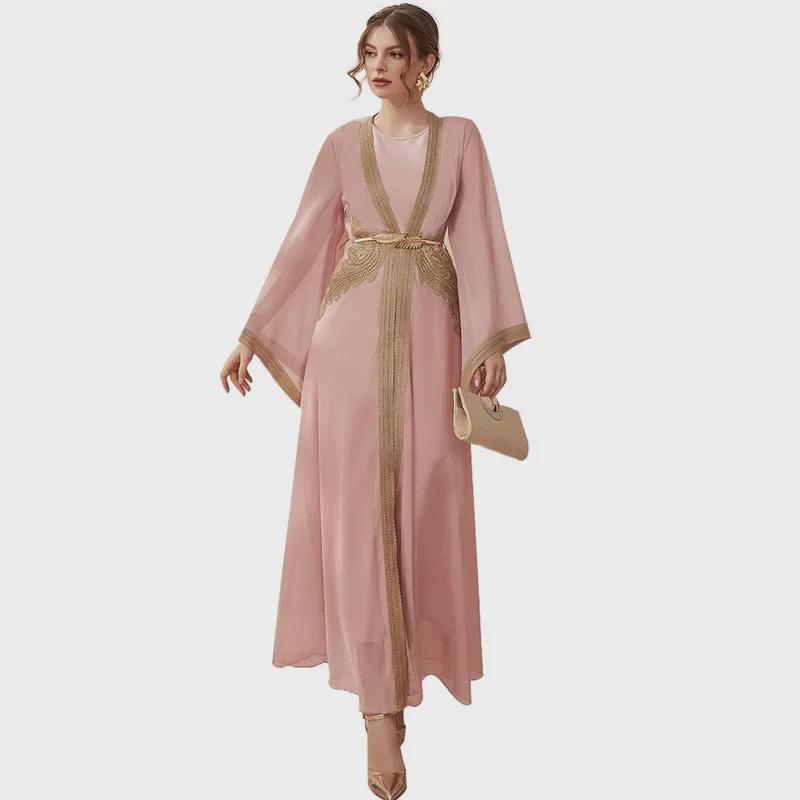 Новое женское мусульманское платье 2023 года: Арабский модный костюм в стиле Дубая