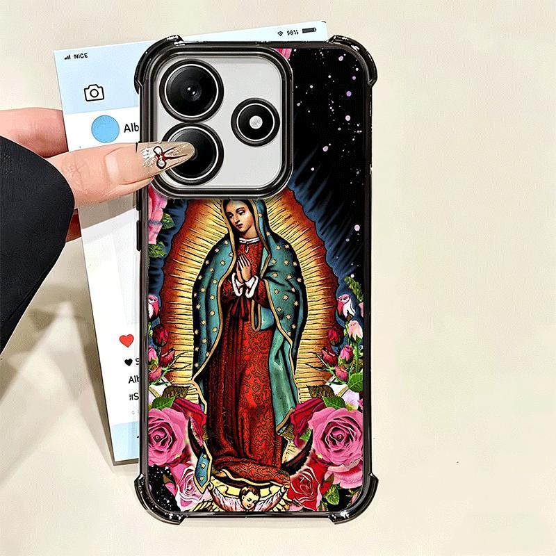 Дева Мария Дева Гваделупская Мягкий чехол для телефона для Xiaomi Poco X7 X8 Pro Max X6 X5 X3 F8 Ultra F7 M8 M7 M5S Redmi 15C 15A 15 14