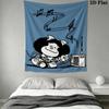 Mafalda Wall Tapestry Aesthetic Wall Hanging Printed Fabric Blanket Decorative Tapestries for Bedroom Living Room Home Decor