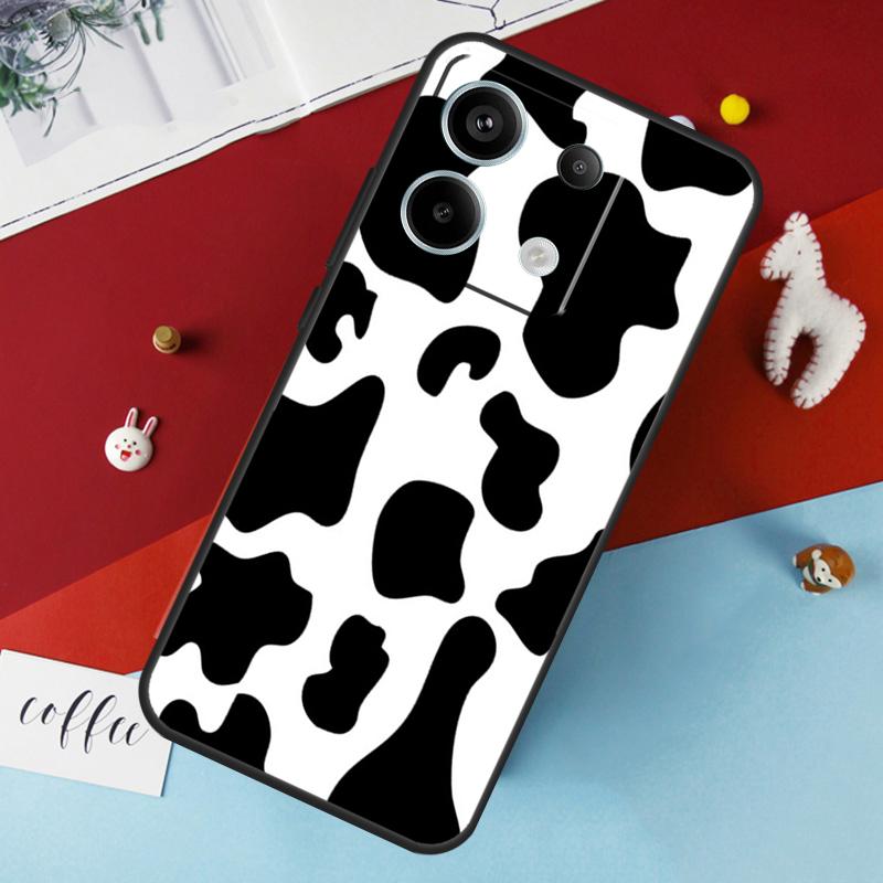 Белый Черный Чехол с Принтом Коровы Для Xiaomi Redmi Note 13 Pro 14 12 11 10 15 Pro Plus Redmi 10C 12C 13C 14C 15C 15 Чехол