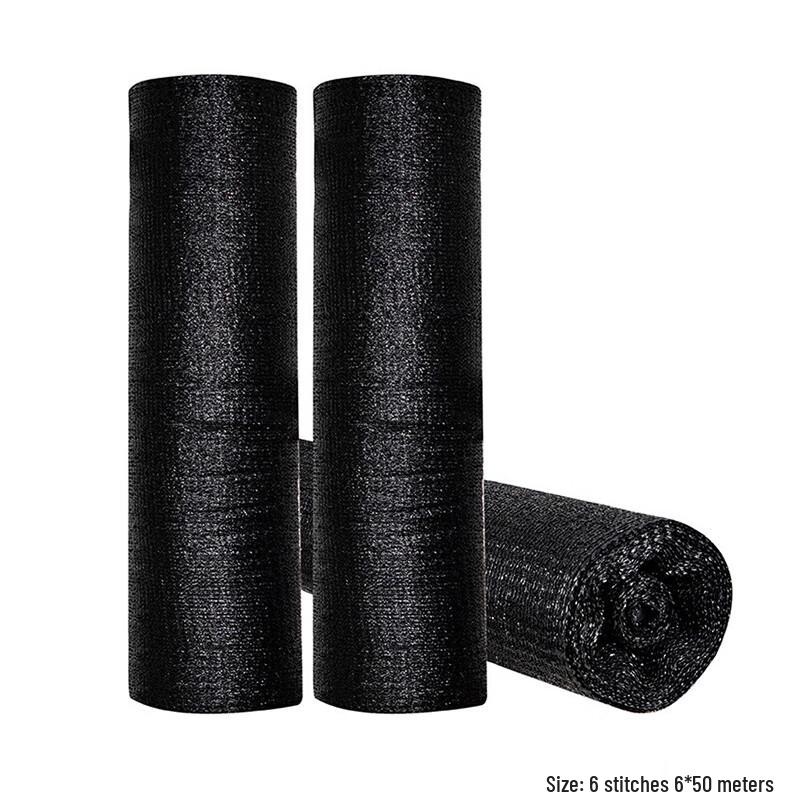 Ronglv Outdoor Heavy-Duty Black Sunshade Net (6-Pin)