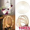 10PCS Dream Catcher Ring Round Wooden Bamboo Hoop DIY Crafts Tools 10 - 30CM