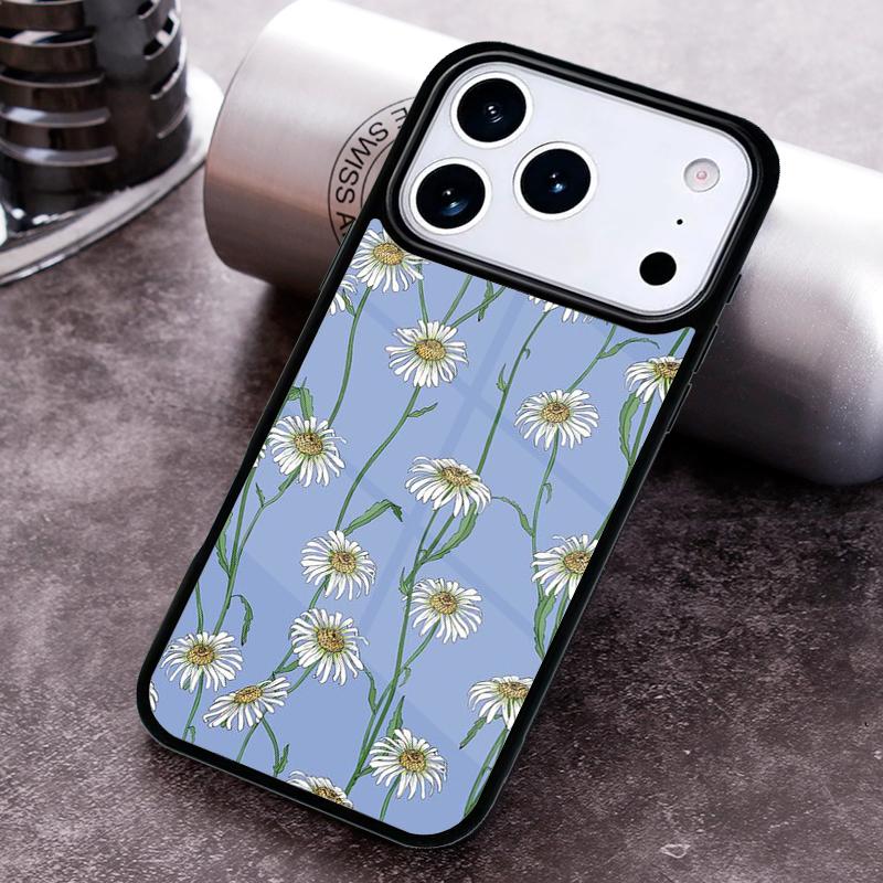 Vintage Daisy Flowers Phone Case For iPhone 17,16e,15,14,13,12,11,Mini,Pro,MAX soft Silicone Cover
