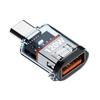 Преобразователь Type-C на USB A с поддержкой света, зарядка 120 Вт, передача данных 10 Гбит/с, удлинитель USB C, прозрачный корпус, адаптер OTG