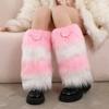 Anime Cute 3D Wing Boot Cover Women Girls Japanese Colorblock Plush Leg Warmer