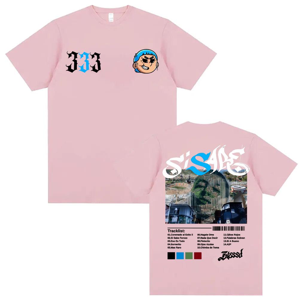 Rapper Blessd Si Sabe Album Tour Merch Tshirts Men Women Fashion Hip Hop Short Sleeve T Shirts Cotton Summer Oversized T Shirt