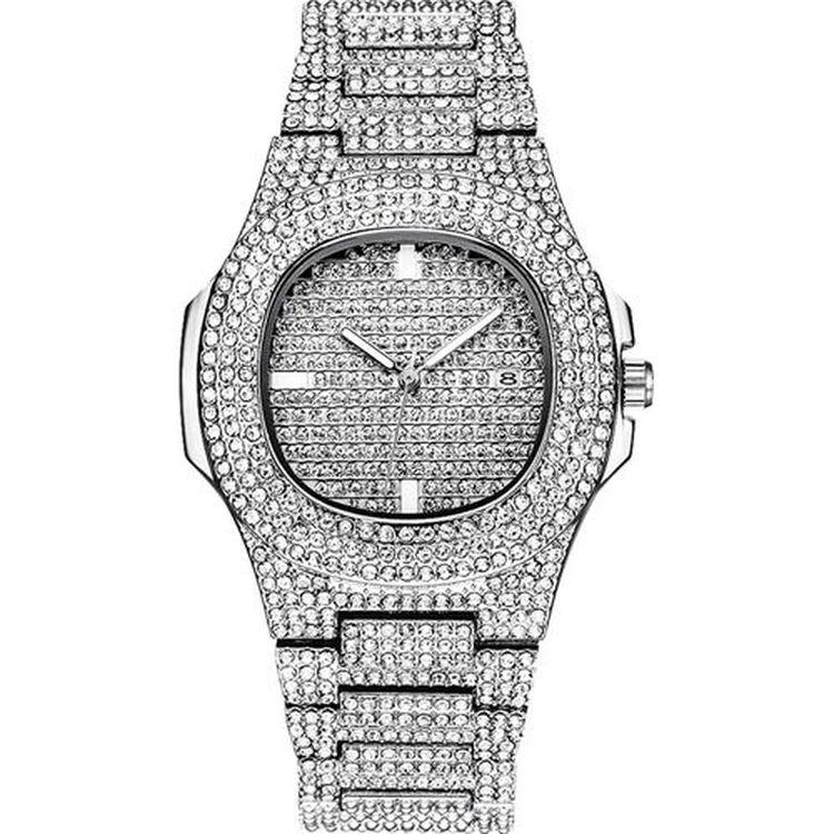 Diamond Watch Gold Plated Business Watch Stainless Steel Waterproof Woman Girl Quartz Watches