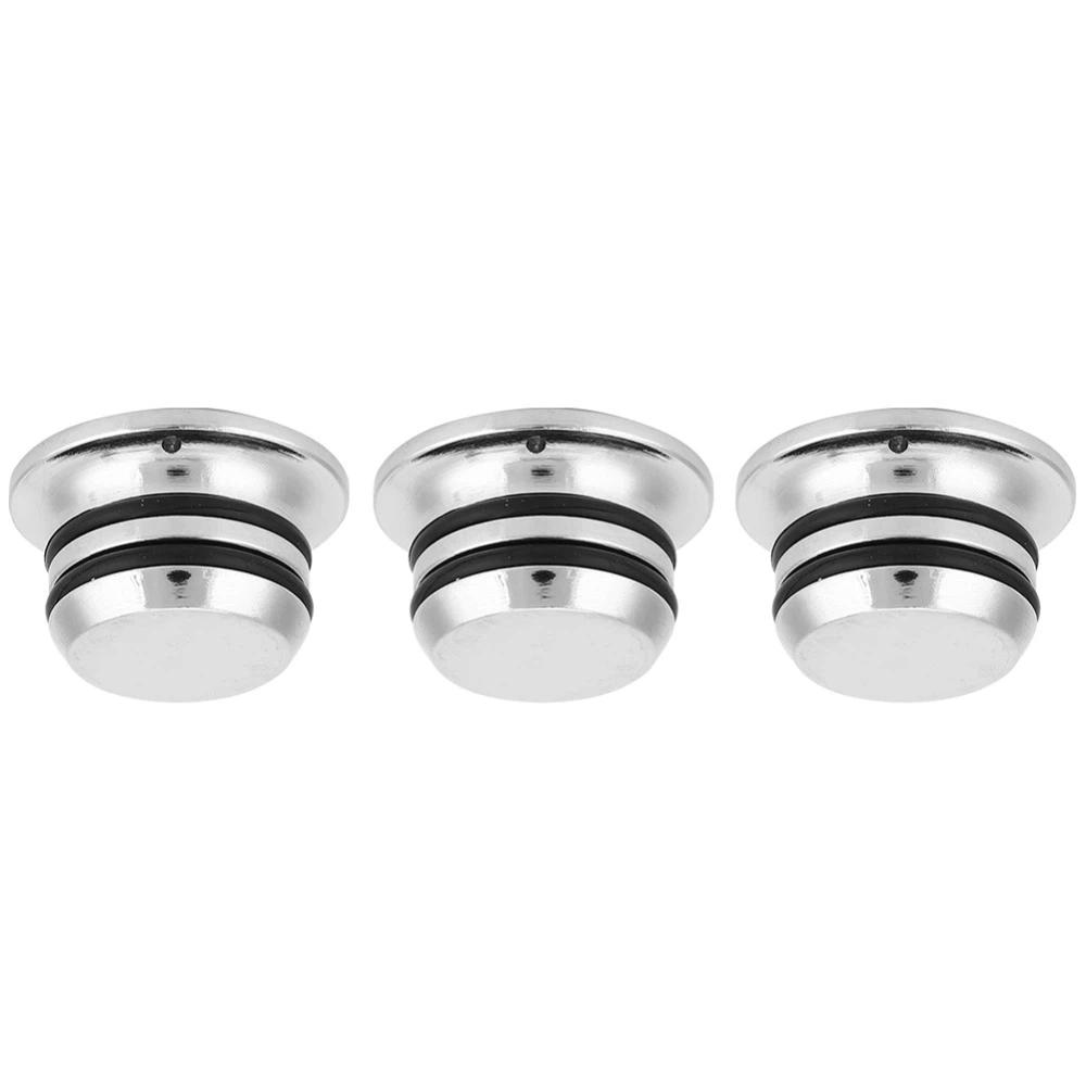3PCS Silver Color Guitar Knobs Metal Bass Knobs Premium Volume Control Knobs For Electric Guitar