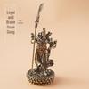 Статуэтка Гуаньгуна из цельной латуни: Декор для дома и чайный питомец - украшение "Бог богатства"