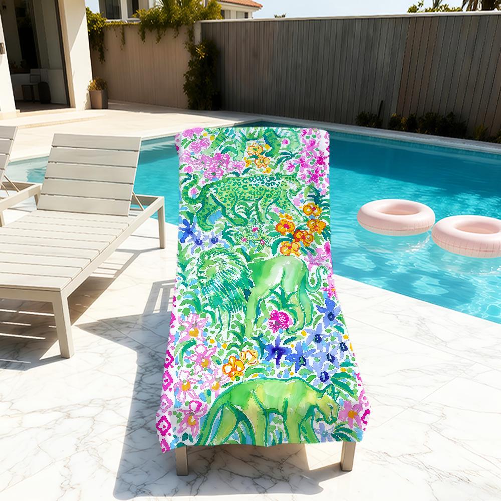 vintage ethnic Animal plant flower Graffiti Art Fashion Soft Beach Towels Quick Dry Pool Towel Gym bathing Spa Camp sport Gift