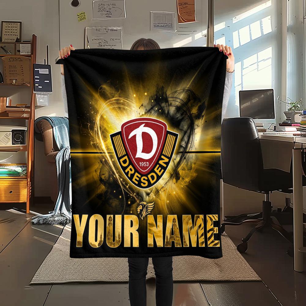 Custom Name Dynamo Dresden Flannel Blanket, High quality Comfortable for All Seasons, Home Decor, Warmth and Comfort