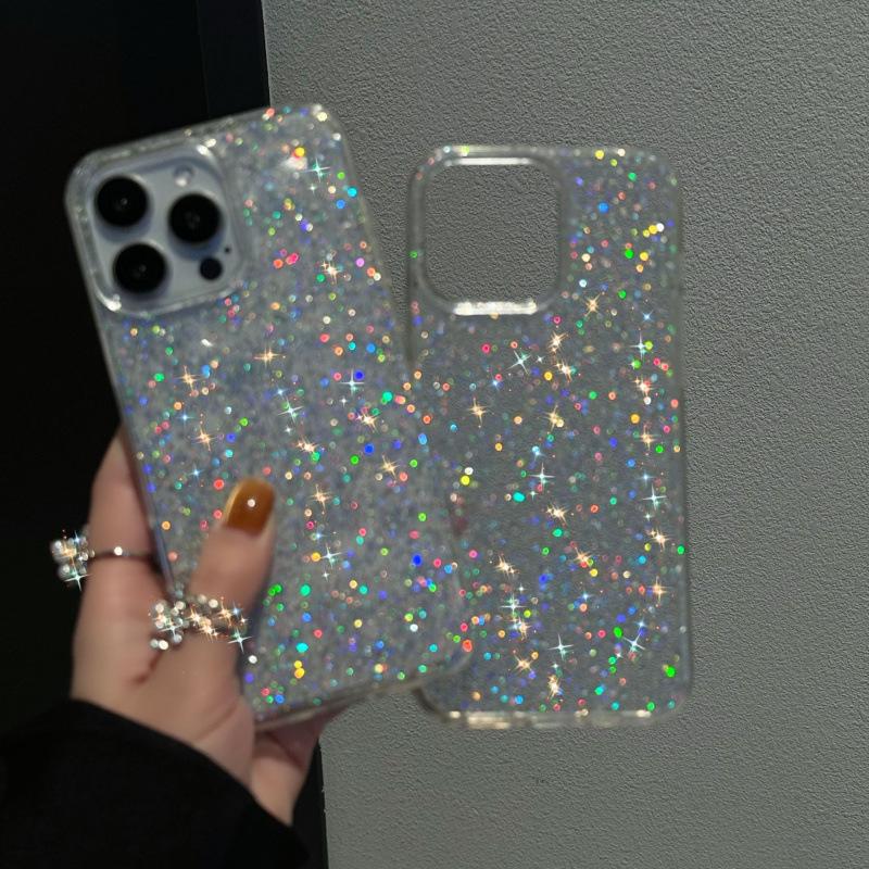 Чехол с крупными блестками для iPhone 15/14/11 и Apple 17 Pro Max