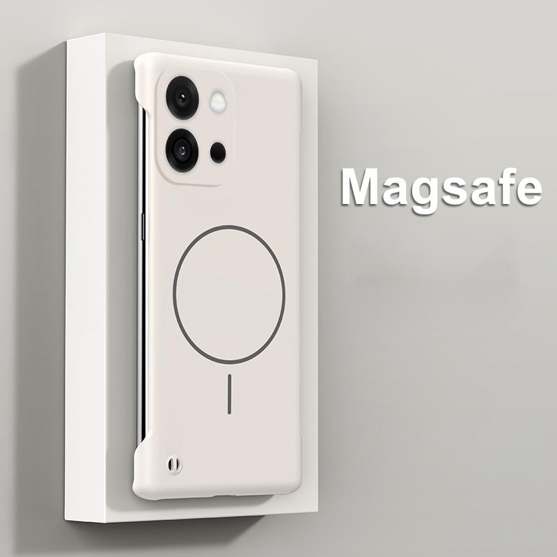 Однотонный безрамочный магнитный чехол для телефона для OnePlus 13T 13R 13 12R Ace 5 3 Тонкий противоударный жесткий ПК чехол для беспроводной зарядки