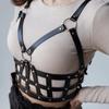 Женское сексуальное кожаное белье бондаж нагрудный ремень готический бюстгальтер ремень нижнее белье подтяжки БДСМ эротический фетиш одежда аксессуар