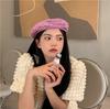 Многоцветный летний ретро художественный берет женский корейский стиль вязаный крючком берет дышащий тонкий головной убор с вырезами цветочный шапка-бини