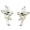 [P6611] - Серьги «Тинкербелл» из стали серебристо-белого цвета - 17x10 мм